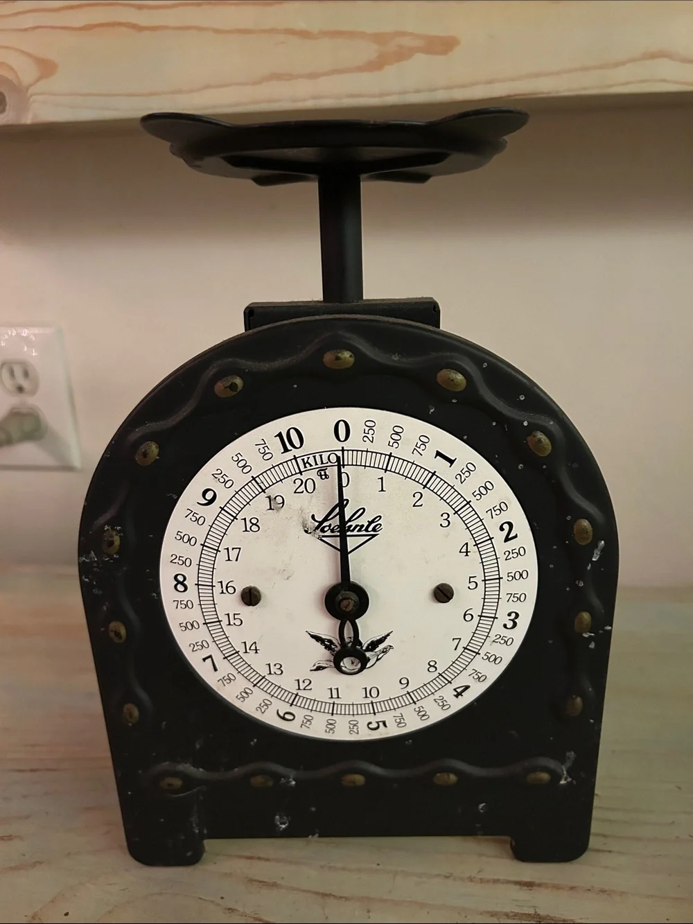 Black Vintage Loehnle Functional Kitchen Scale Home Decor
